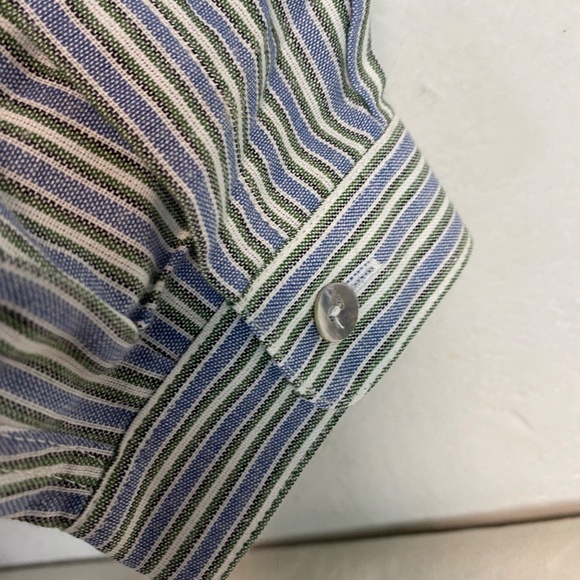 Gossl Mens Shirt Button Up Striped Long Sleeve (41) (L) New with Tags - Picture 11 of 13